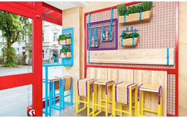 卡通饭店设计 折叠餐桌