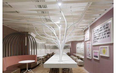 简洁的自助餐厅设计