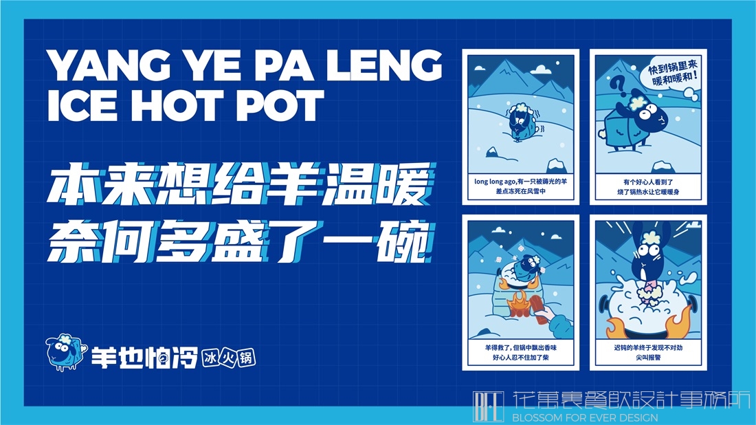 【深圳羊也怕冷】冰火锅全案设计案例