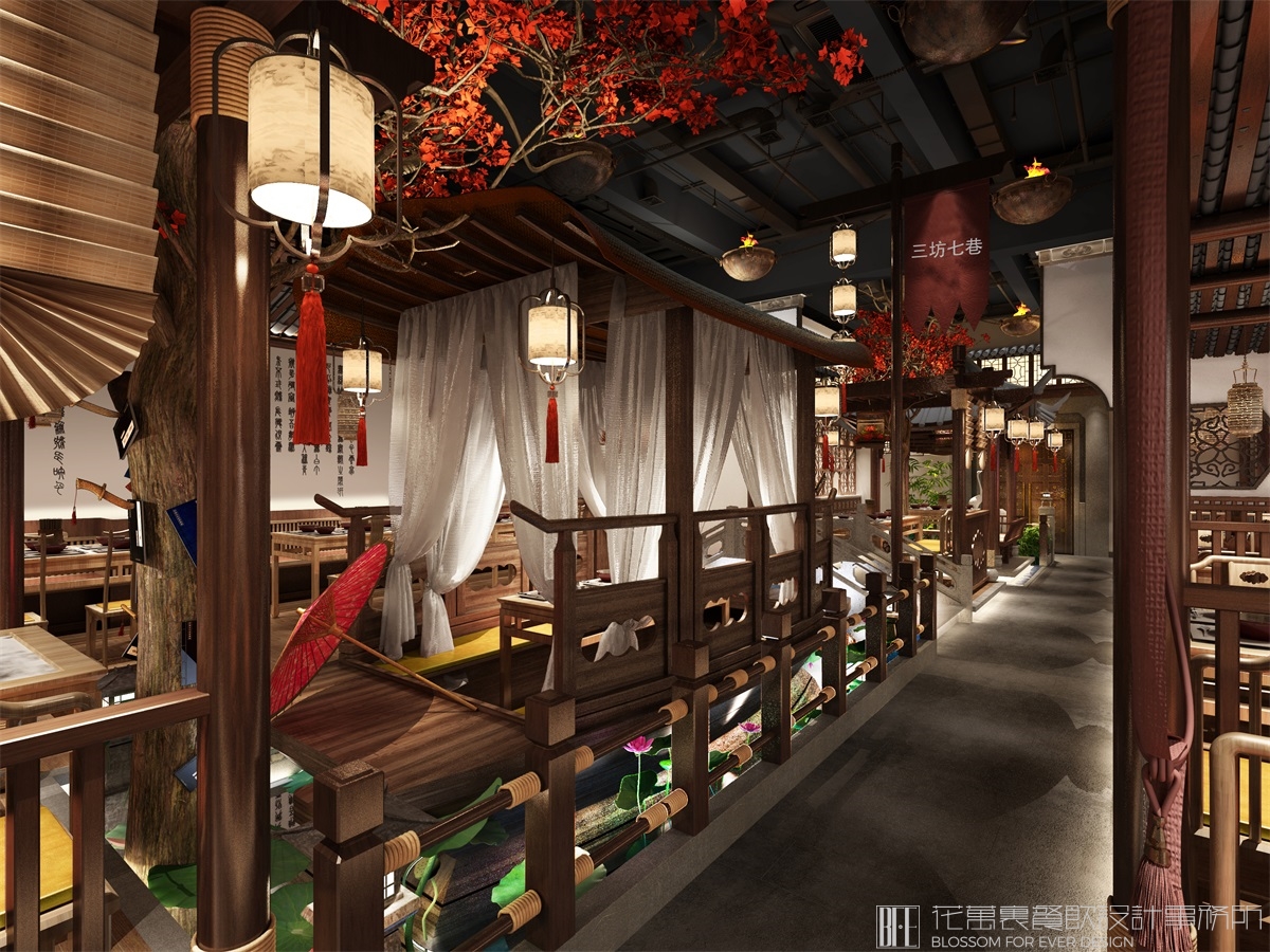 【深圳荒火】烧烤餐饮空间设计案例效果图3