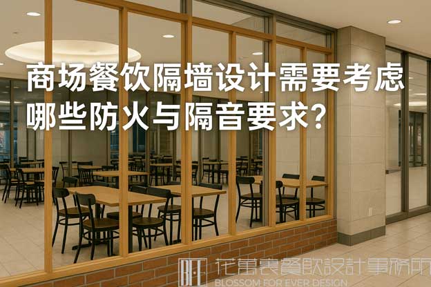 商场餐饮隔墙设计需要考虑哪些防火与隔音要求？（商场餐饮店隔墙设计）